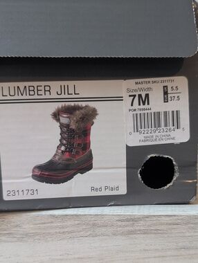 Natural Reflections Lumber Jill Red Plaid Winter Boots